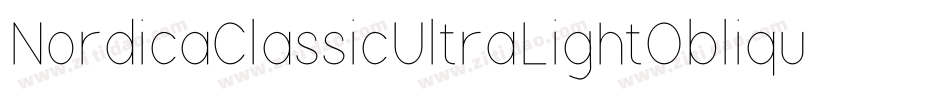 NordicaClassicUltraLightOblique-jv1l字体转换