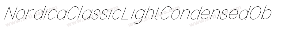 NordicaClassicLightCondensedOblique-l7BZ字体转换