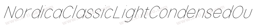 NordicaClassicLightCondensedOutline-BeXG字体转换