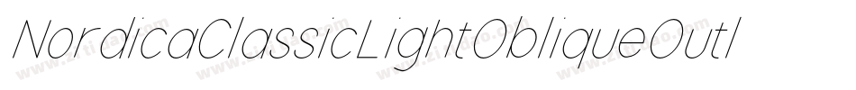 NordicaClassicLightObliqueOutline-vqXy字体转换