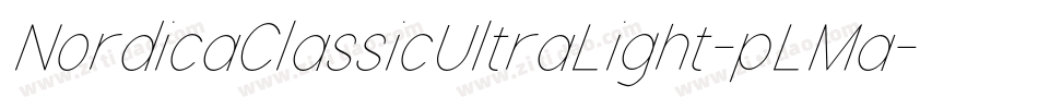 NordicaClassicUltraLight-pLMa字体转换