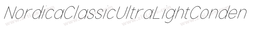 NordicaClassicUltraLightCondensedOblique-AWx2字体转换
