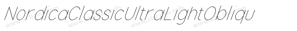 NordicaClassicUltraLightOblique-jv1l字体转换
