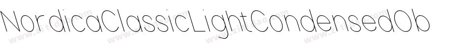 NordicaClassicLightCondensedOblique-l7BZ字体转换