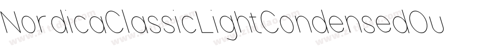 NordicaClassicLightCondensedOutline-BeXG字体转换