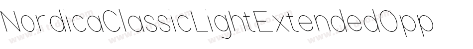 NordicaClassicLightExtendedOppositeOblique-M93B字体转换