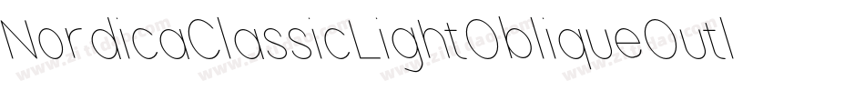 NordicaClassicLightObliqueOutline-vqXy字体转换