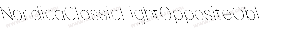 NordicaClassicLightOppositeObliqueOutline-7mEw字体转换