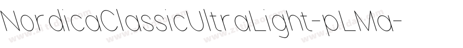 NordicaClassicUltraLight-pLMa字体转换