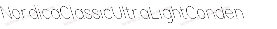 NordicaClassicUltraLightCondensedOblique-AWx2字体转换