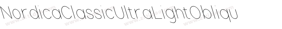 NordicaClassicUltraLightOblique-jv1l字体转换