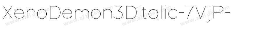 XenoDemon3DItalic-7VjP字体转换