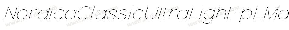 NordicaClassicUltraLight-pLMa字体转换