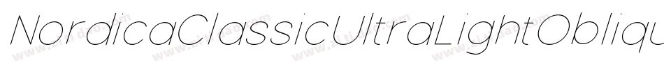 NordicaClassicUltraLightOblique-jv1l字体转换