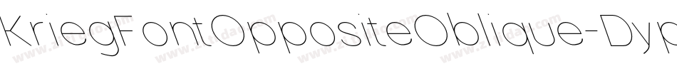 KriegFontOppositeOblique-DypE字体转换