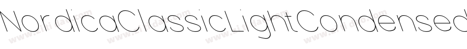 NordicaClassicLightCondensedOppositeObliqueOutline-RGXv字体转换