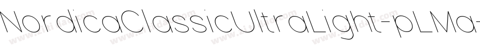NordicaClassicUltraLight-pLMa字体转换