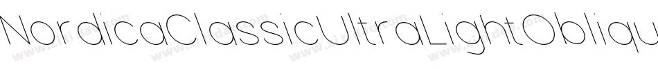 NordicaClassicUltraLightOblique-jv1l字体转换