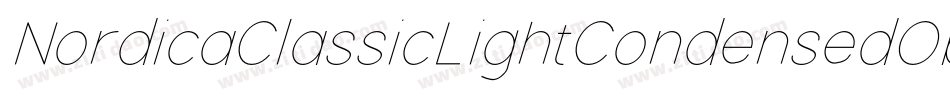 NordicaClassicLightCondensedObliqueOutline-ndYR字体转换