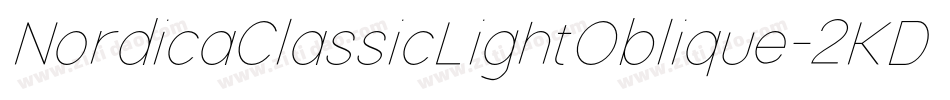 NordicaClassicLightOblique-2KD3字体转换