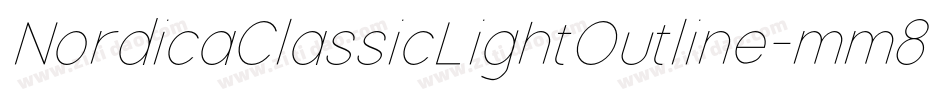 NordicaClassicLightOutline-mm8j字体转换
