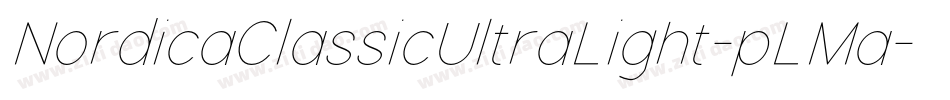 NordicaClassicUltraLight-pLMa字体转换
