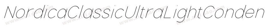 NordicaClassicUltraLightCondensedOblique-AWx2字体转换