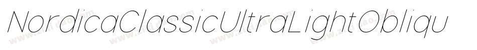 NordicaClassicUltraLightOblique-jv1l字体转换