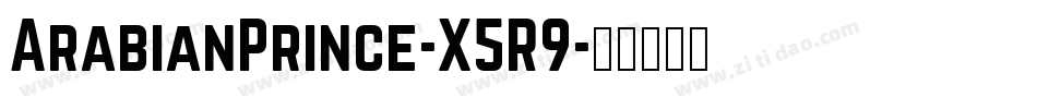 ArabianPrince-X5R9字体转换