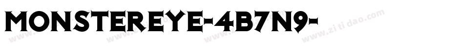 MonsterEye-4B7n9字体转换 MonsterEye-4B7n9字体转换