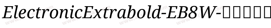 ElectronicExtrabold-EB8W字体转换
