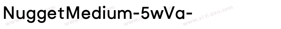 NuggetMedium-5wVa字体转换