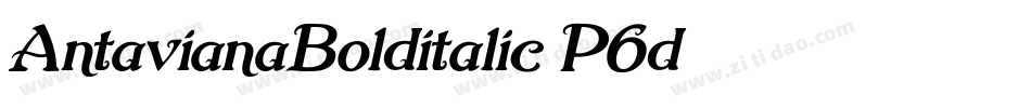 AntavianaBolditalic-P6d字体转换
