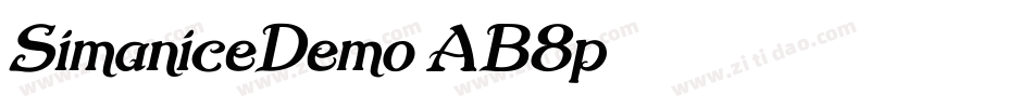 SimaniceDemo-AB8p字体转换 SimaniceDemo-AB8p字体转换