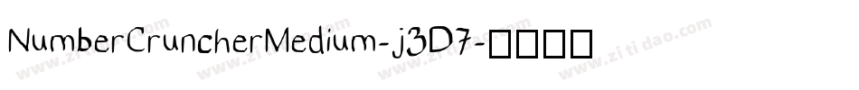NumberCruncherMedium-j3D7字体转换