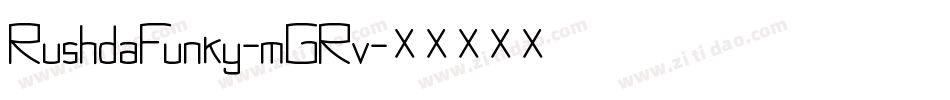 RushdaFunky-mGRv字体转换