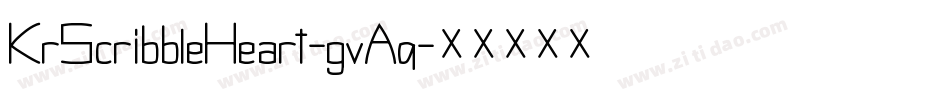 KrScribbleHeart-gvAq字体转换