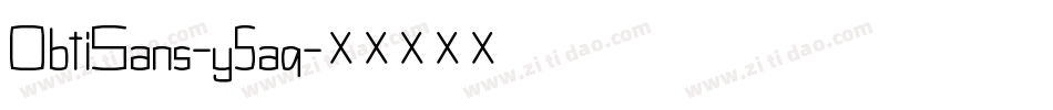 ObtiSans-y5aq字体转换
