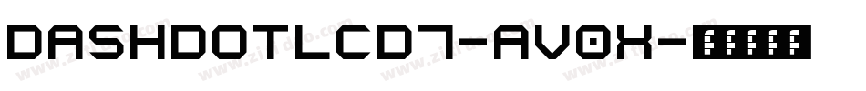 DashDotLcd7-aV0x字体转换