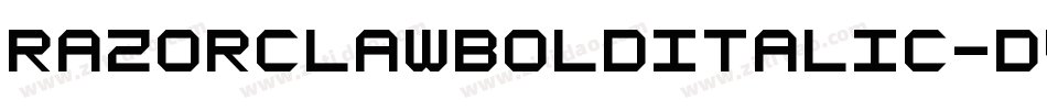 RazorclawBoldItalic-dV0x字体转换