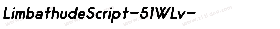 LimbathudeScript-51WLv字体转换