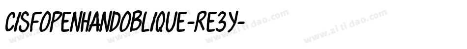 CisfOpenhandOblique-re3y字体转换