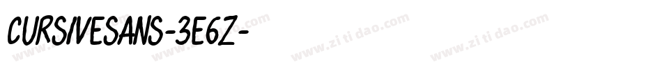 CursiveSans-3e6z字体转换