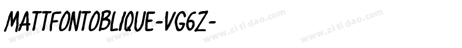 MattfontOblique-VG6z字体转换