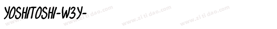 Yoshitoshi-W3Y字体转换