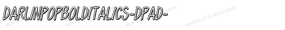DarlinPopBoldItalics-DpAD字体转换