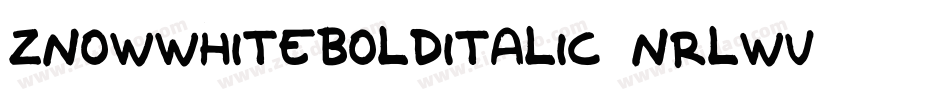 ZnowWhiteBoldItalic-nRLwV字体转换