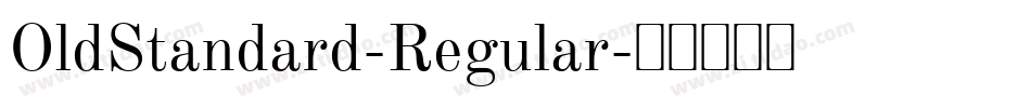 OldStandard-Regular字体转换