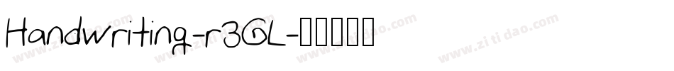 Handwriting-r3GL字体转换