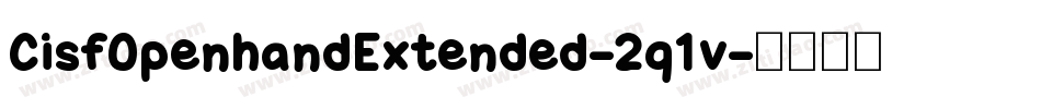 CisfOpenhandExtended-2q1v字体转换